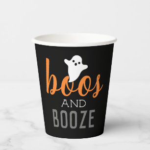 Boos and Booze Halloween Party Paper Cups