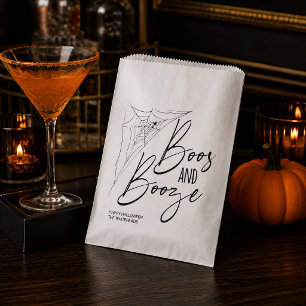 Boos and Booze Spiderweb Halloween Favour Bag