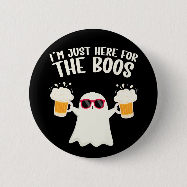 Boos Beer Tipsy Ghost Adults 6 Cm Round Badge (Front)