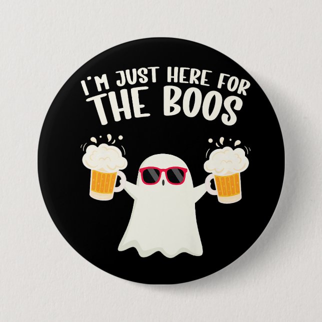 Boos Beer Tipsy Ghost Adults 7.5 Cm Round Badge (Front)