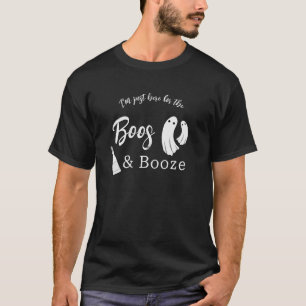 Boos & Booze Adult Halloween Chic Black Invitation T-Shirt
