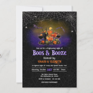 Boos & Booze Halloween Invitation