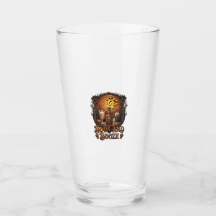 Boos Booze Halloween Skull Bottle Beer Wine Bats M Glass