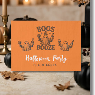 Boos & Booze Vintage Ghost Halloween Tissue Paper