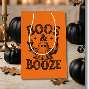 Boos & Booze Vintage Ghost  Medium Gift Bag