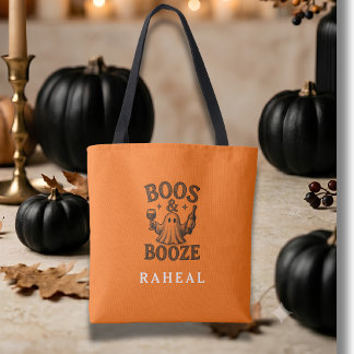 Boos & Booze Vintage Ghost  Tote Bag