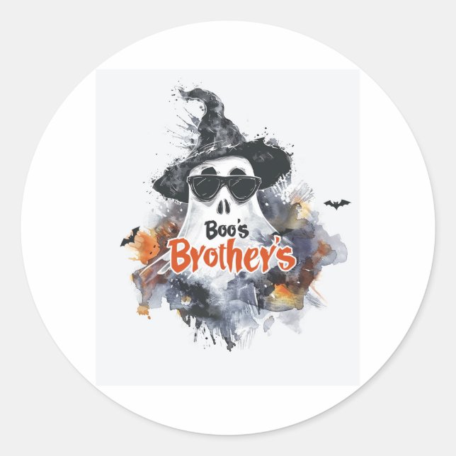 Boo's Brothers Classic Round Sticker (Front)