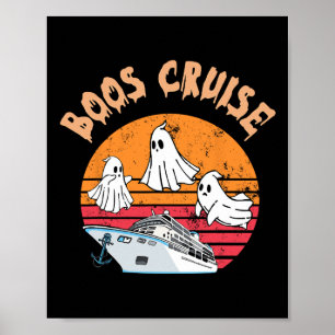Boos Cruise Trip Funny Halloween Costumes Matching Poster