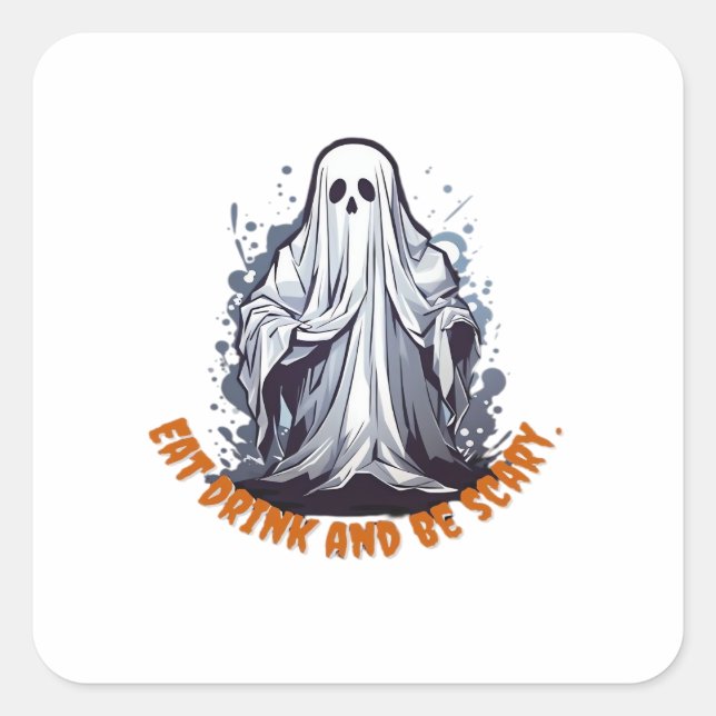 Boos Give Me Chocolate Square Sticker (Front)