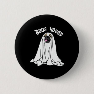 Boos Hound Funny Halloween Ghost Dog 6 Cm Round Badge
