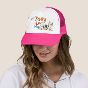 Boos Is Sassy Like My Cat Vibrant Bold Typography Trucker Hat