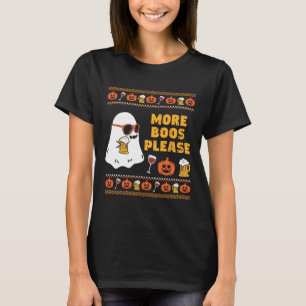 Boos Please Vintage Retro Ghost Halloween Costume T-Shirt