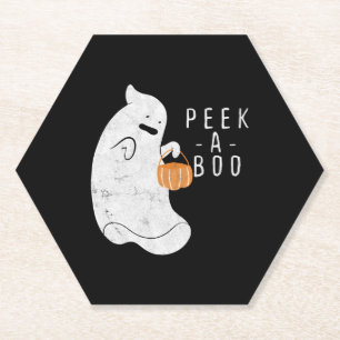 Boos Pumpkin Halloween a Halloween Paper Coaster