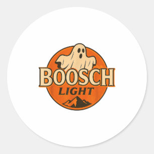 Boosch Light Funny Halloween Ghost Logo  Classic Round Sticker
