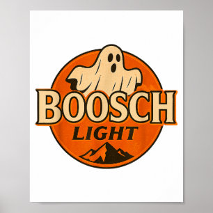 Boosch Light Funny Halloween Ghost Logo  Poster
