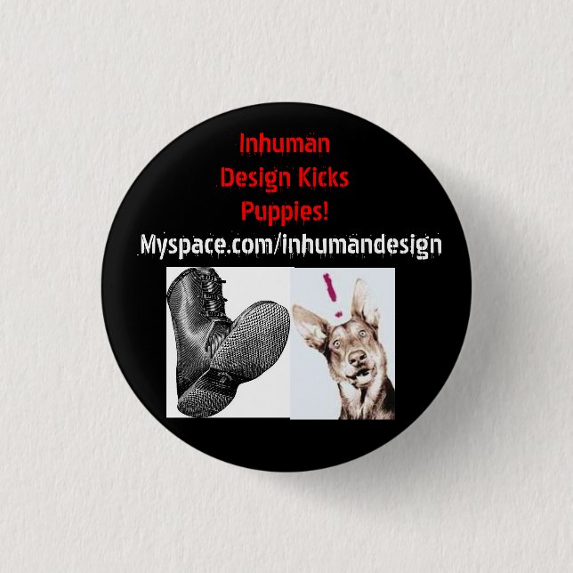 boot-735943, dogstuff0545aaaaaaa, Inhuman Desig... 3 Cm Round Badge (Front)