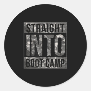 Boot Camp Basic Training Shirt For New Military Re Classic Round Sticker