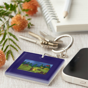 Boot Campfire Tales: A Sole-ful Retreat Key Ring