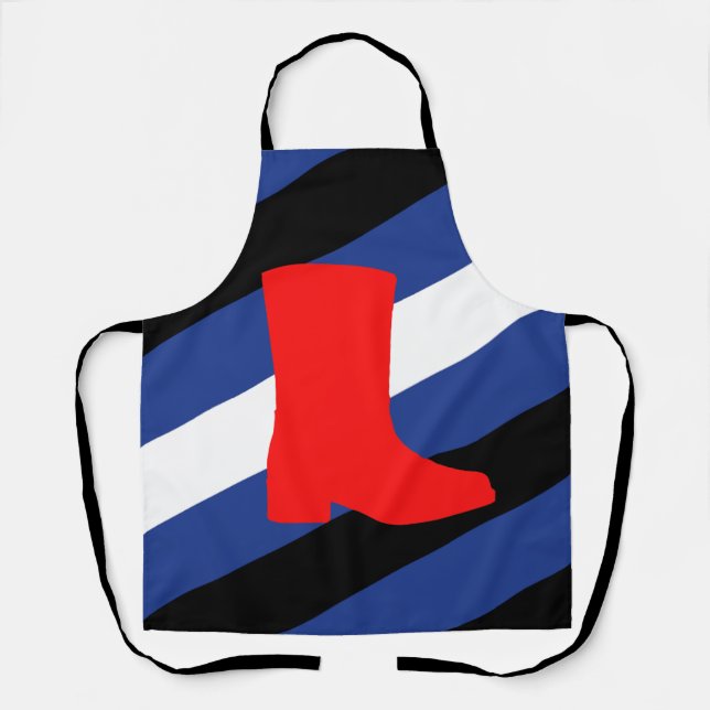 Boot Pride Flag Apron (Front)