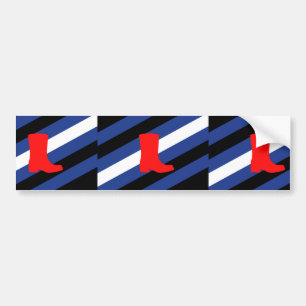 Boot Pride Flag Bumper Sticker