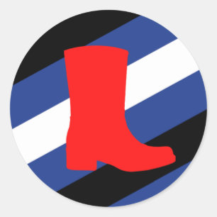 Boot Pride Flag Classic Round Sticker