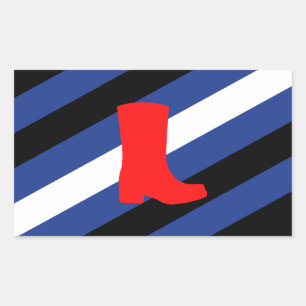Boot Pride Flag Rectangular Sticker