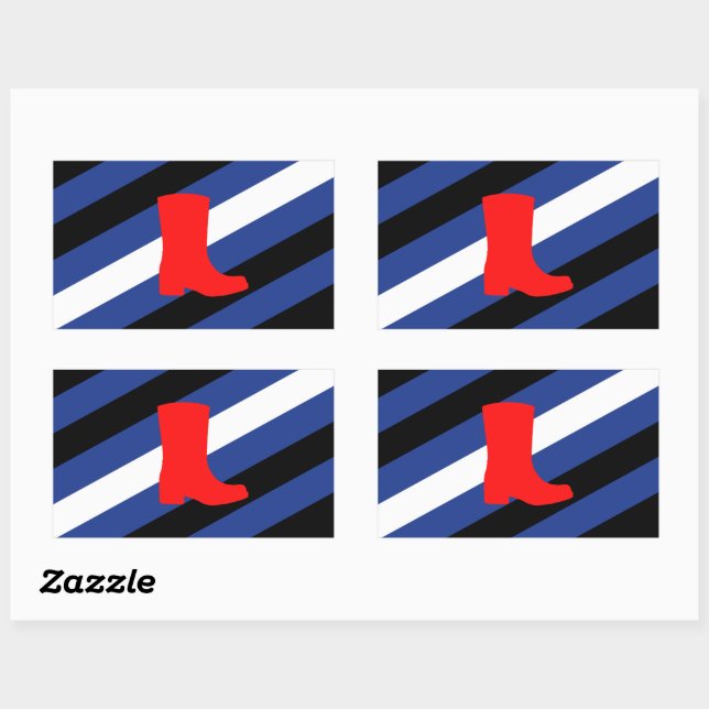 Boot Pride Flag Rectangular Sticker (Sheet)