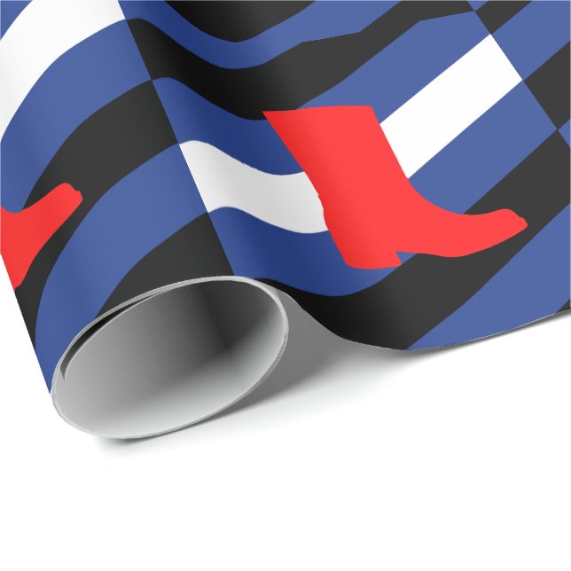 Boot Pride Flag Wrapping Paper (Roll Corner)
