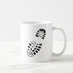 boot print coffee mug