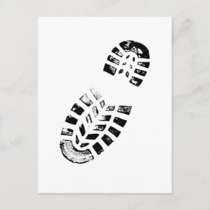 boot print postcard