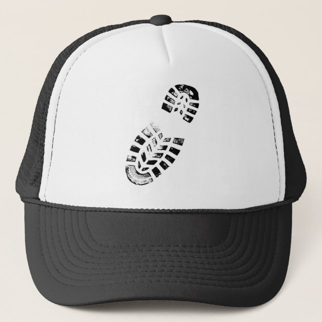 boot print trucker hat (Front)
