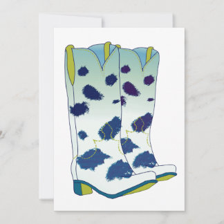 Boot Scoot Blank Card (Blue/Green)
