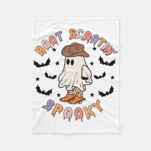 Boot Scoot Spooky Funny Western Halloween Cowboy G Fleece Blanket