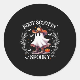 Boot Scootin Soky Retro Western Funny Halloween Cu Classic Round Sticker