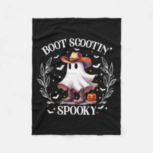 Boot Scootin Soky Retro Western Funny Halloween Cu Fleece Blanket