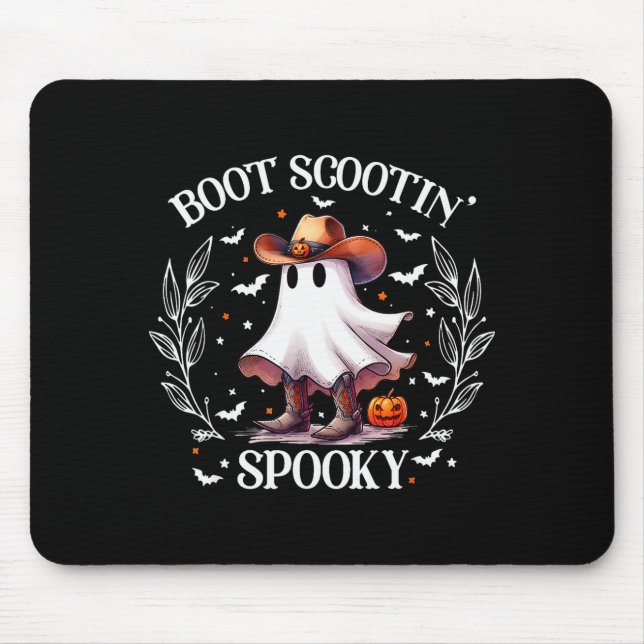 Boot Scootin Soky Retro Western Funny Halloween Cu Mouse Pad (Front)