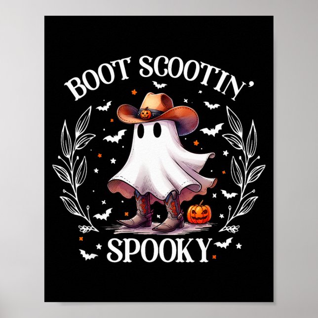 Boot Scootin Soky Retro Western Funny Halloween Cu Poster (Front)