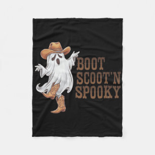 Boot Scootin Spooky Funny Country Music Halloween Fleece Blanket