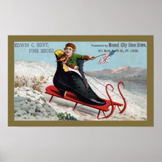 Boot Sled for Burts Shoes Poster