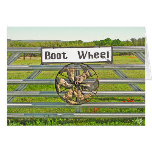 Boot Wheel on Hwy 290 Near Johnson City, TX