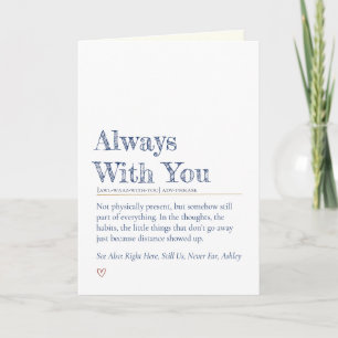 Bootcamp Letter From Home, Always with You Card