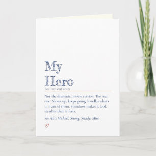 Bootcamp Letter From Home, My Hero Definition Card