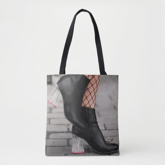 Booted & Bold Ankle Boot Tote Bag (Front)
