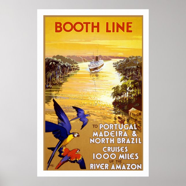 " Booth Line" Vintage Travel Poster (Front)