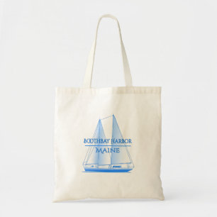 Boothbay Harbour Coastal Nautical Sailing Sailor Tote Bag