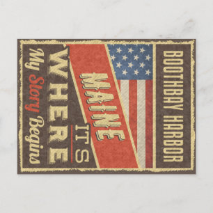 Boothbay Harbour Maine Postcard