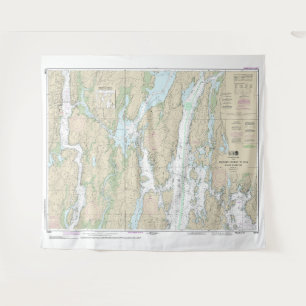 Boothbay Harbour to Bath Nautical Chart 13296 Tapestry