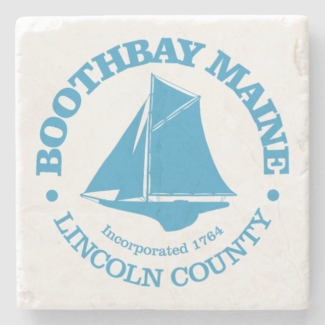 Boothbay (sloop) stone coaster (Front)
