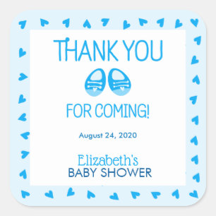 Booties Blue Boy Baby Shower Sticker