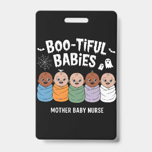 Bootiful Babies Mother Baby Nurse Halloween  ID Badge